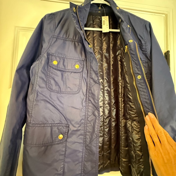 J.Crew women’s waxed blue field jacket. - Picture 8 of 12